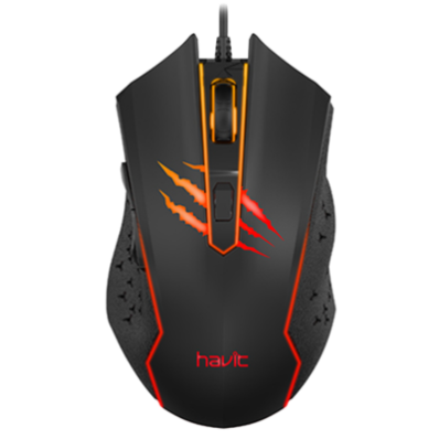 HAVIT GAMENOTE MS1027 Rainbow LED Gaming Mouse - 6 Buttons, 2400 DPI